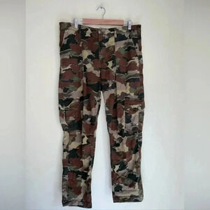 Anthropologie Linen Blend Camo Cargo pants size 31